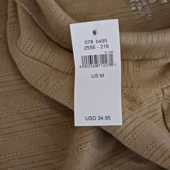 NEW Aerie Longsleeve Tan‎ Cotton Mock Neck Top Size M - Picture 8 of 13